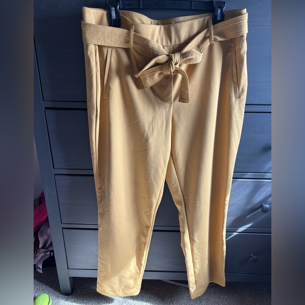 Jules & Leopold Mustard Tie-Waist Trousers